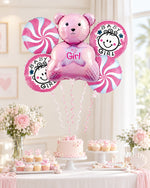 It's a Girl Teddy Bear Balloon Bouquet