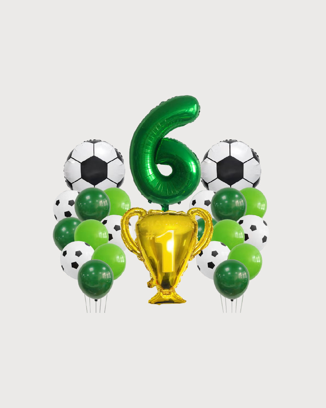 Football Birthday Number Balloon Set