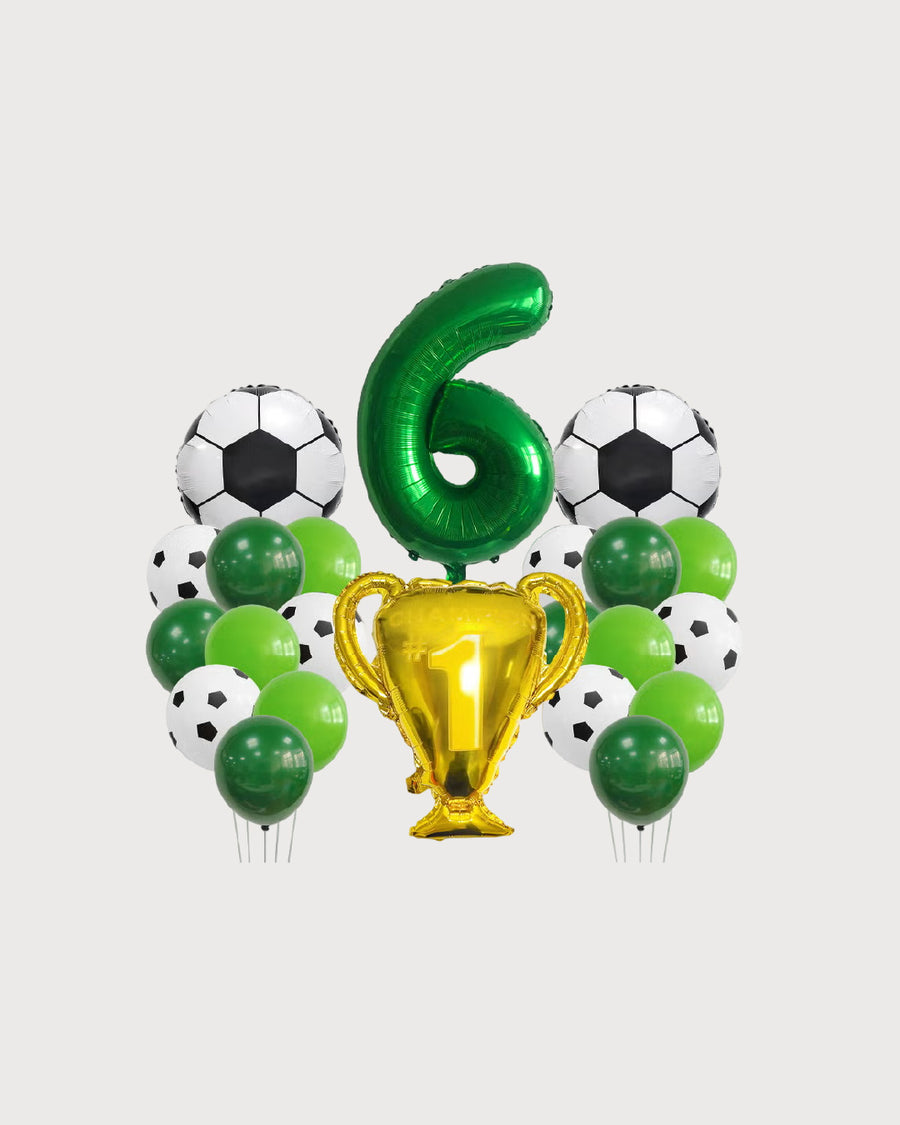 Football Birthday Number Balloon Set