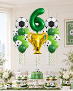 Football Birthday Number Balloon Set