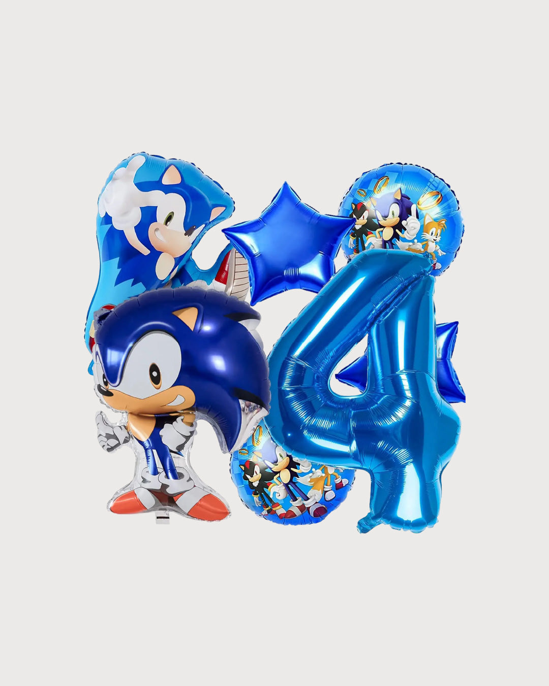 Sonic Birthday Number Balloon Set
