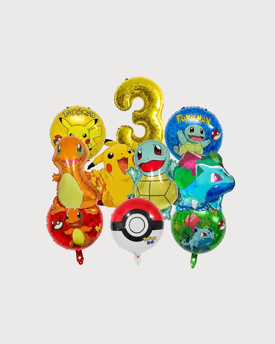 Pokémon Birthday Number Balloon Set