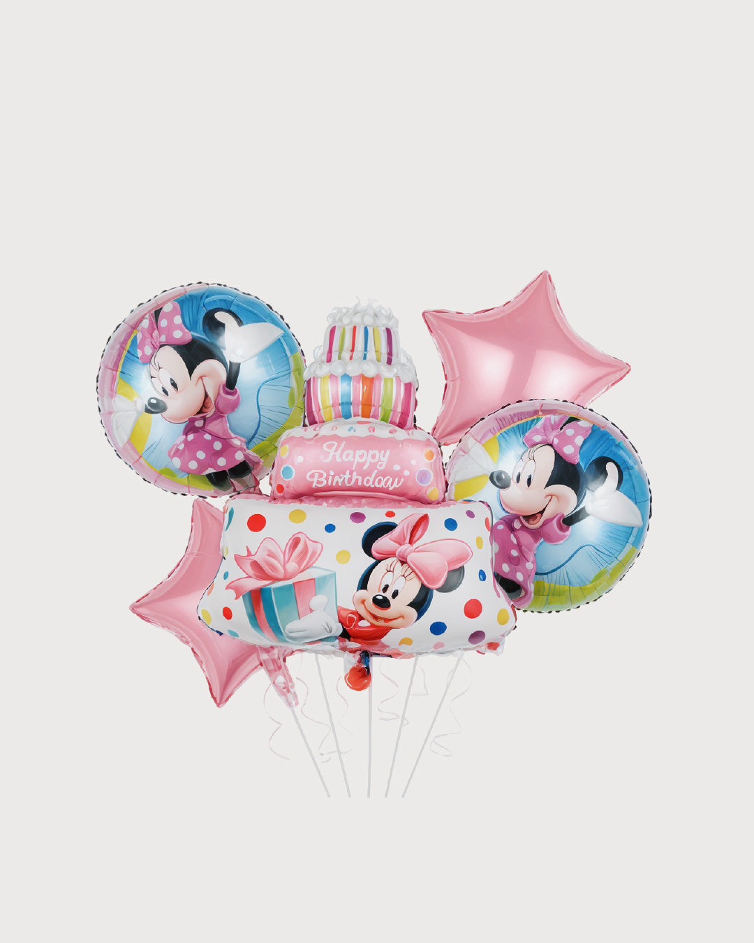 Minnie Birthday Cake Balloon Bouquet