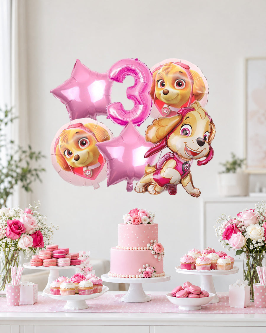 Paw Patrol Skye Number Balloon Set