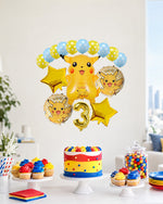Pikachu Birthday Number Balloon Set