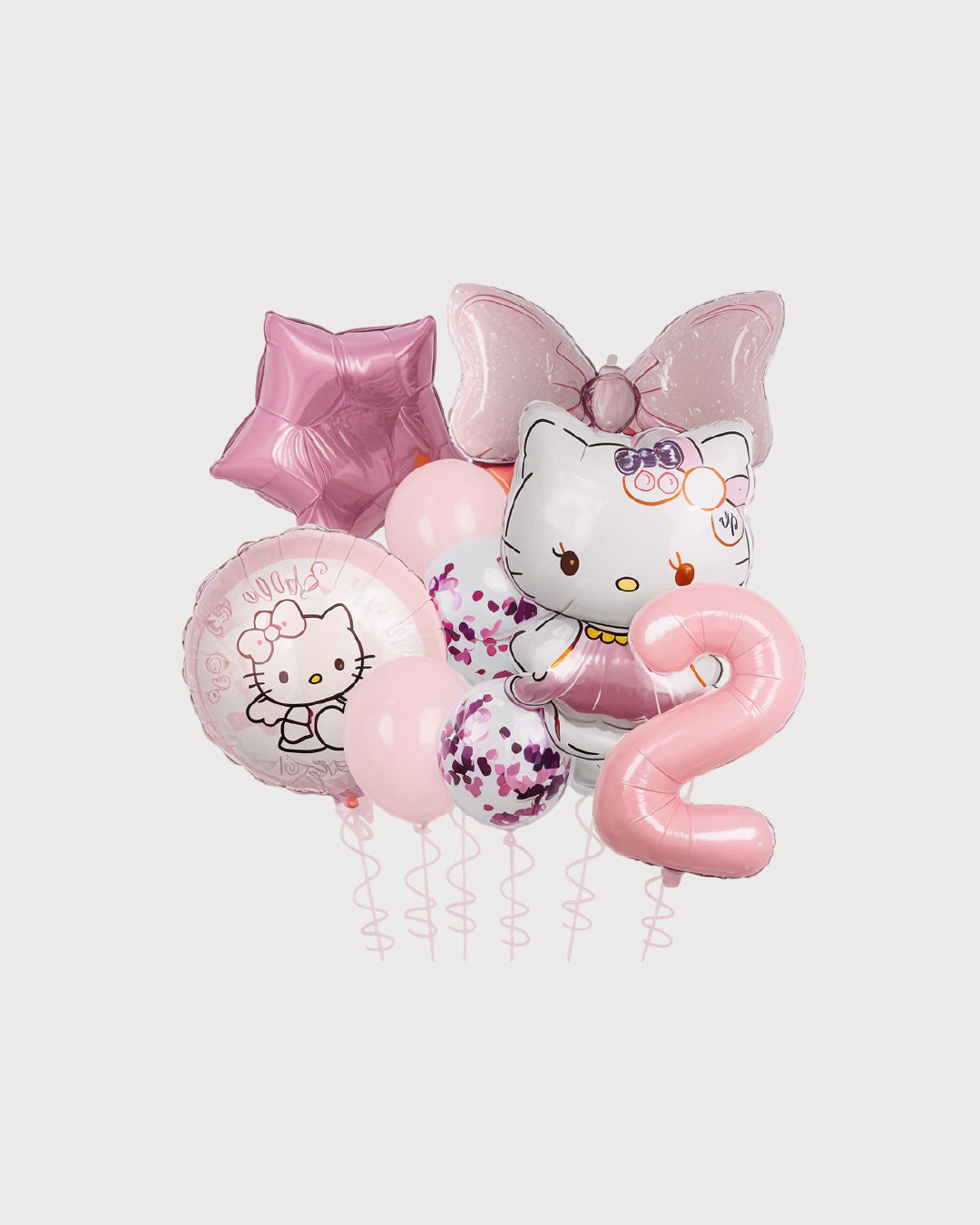 Hello Kitty Pink Number Balloon Set