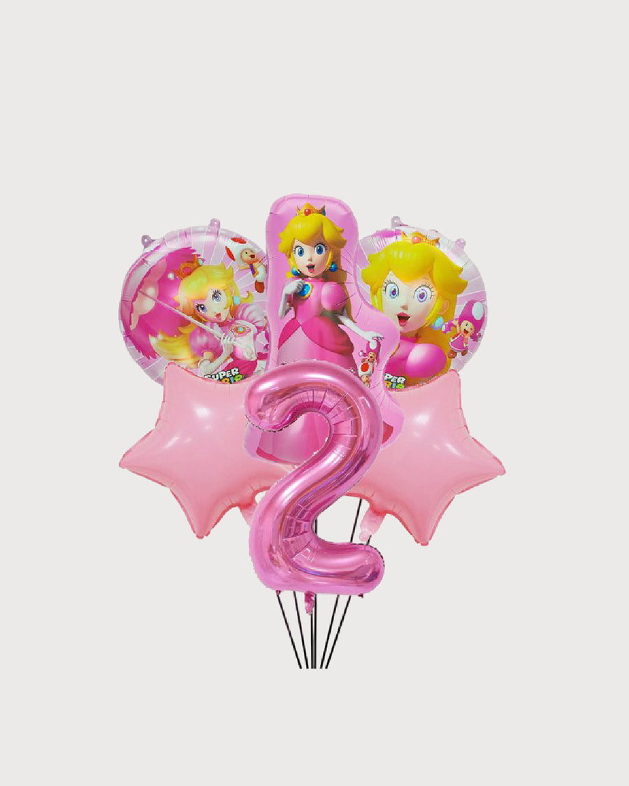 Princess Peach Number Balloon Set