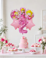 Princess Peach Number Balloon Set