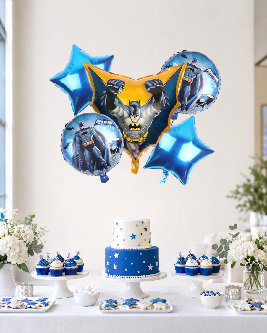 Batman Superhero Blue Balloon Bouquet