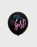 Boy or Girl Black Gender Reveal Balloon