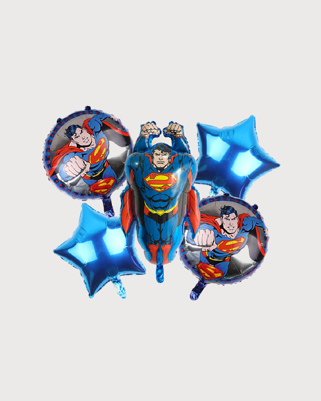 Superman Blue Star Balloon Bouquet