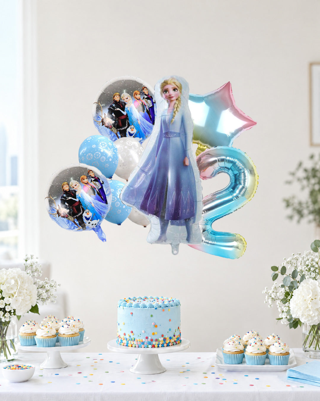 Frozen Elsa Rainbow Number Balloon Set