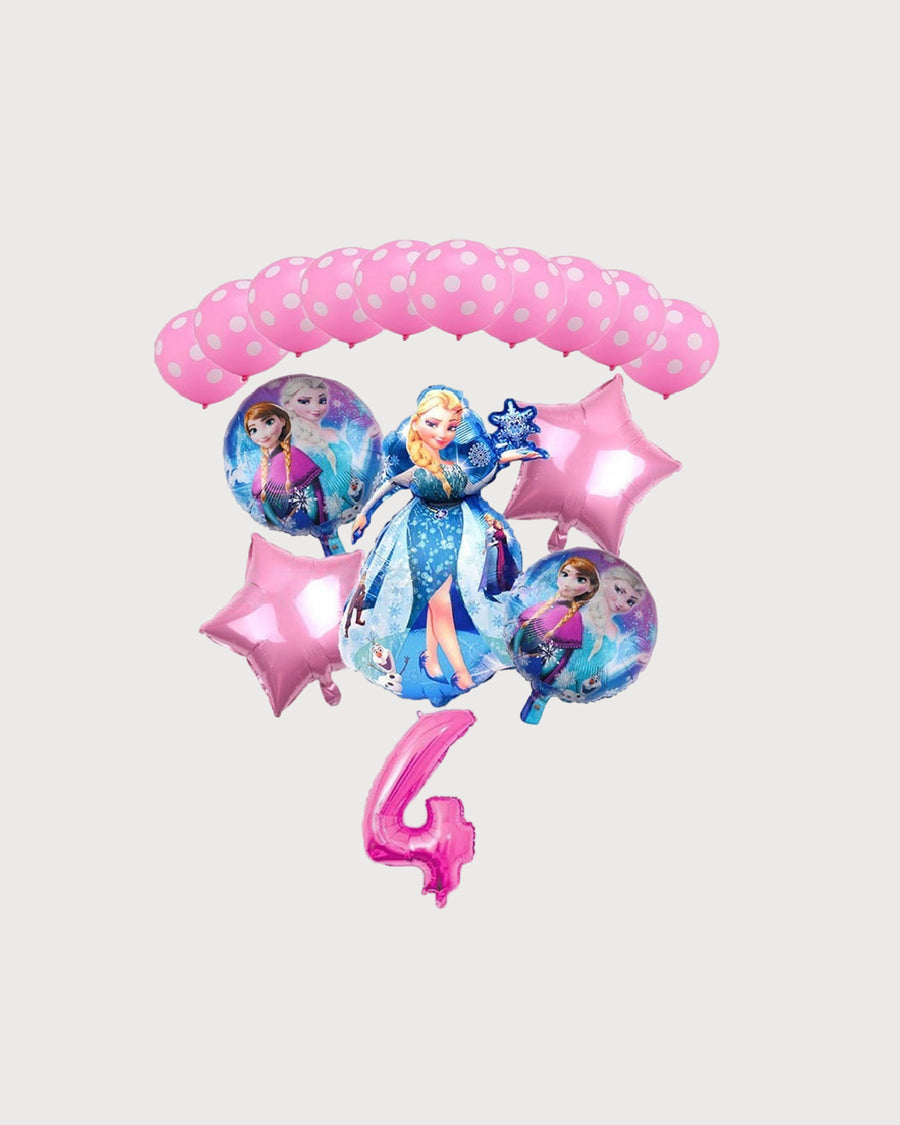 Frozen Elsa Pink Number Balloon Set