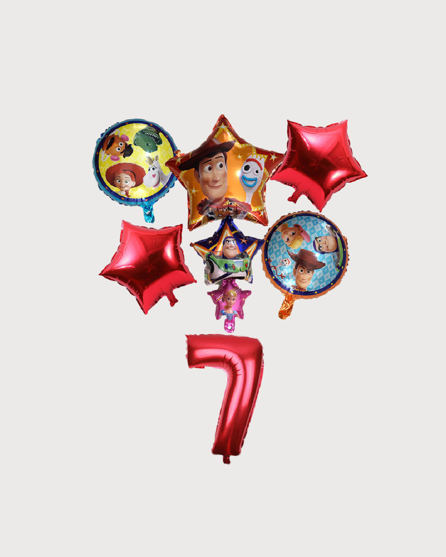 Toy Story Woody Red Number Balloon Set