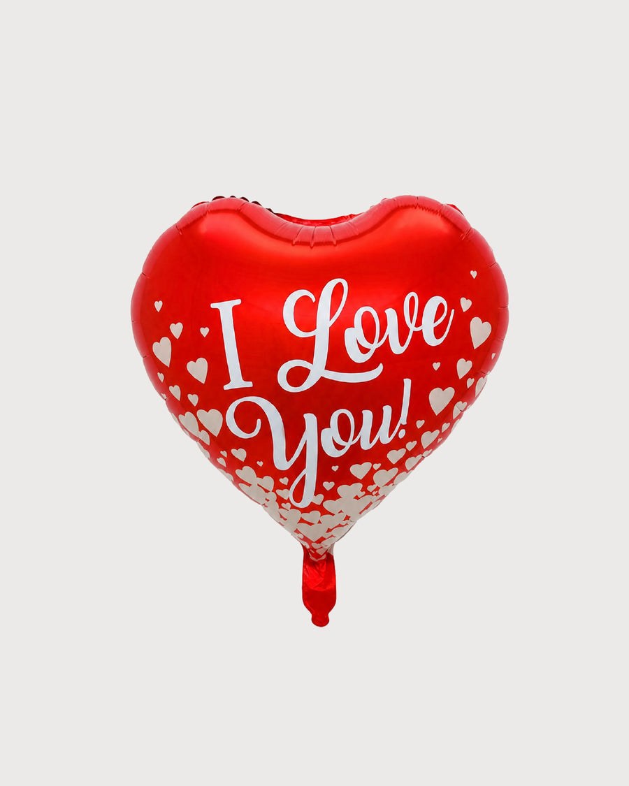 I Love You White Hearts Foil Balloon