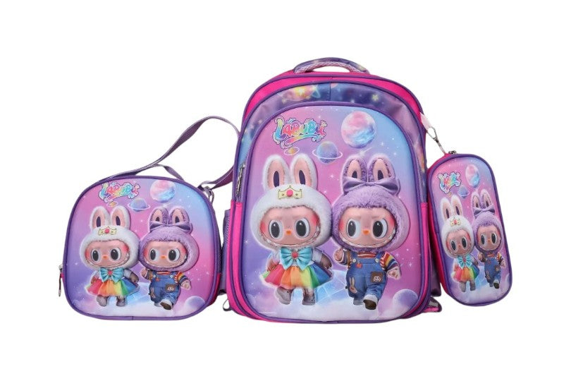 Labubu Student Backpack With Pull Rod