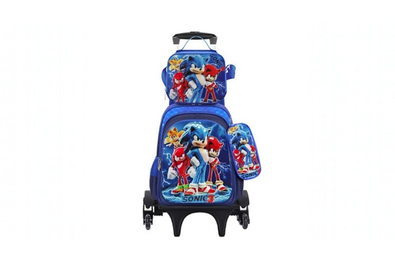 Sonic Student Backpack With Pull Rod