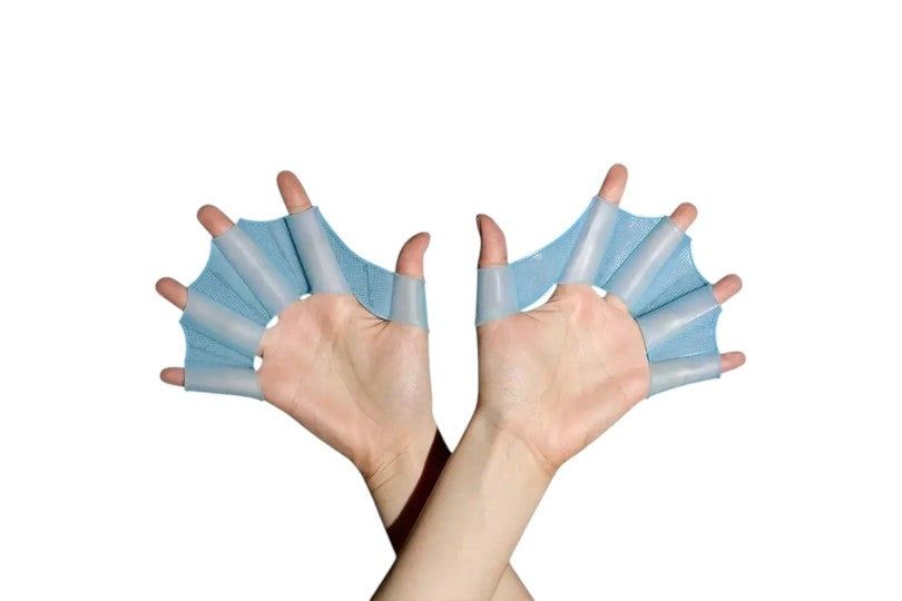 Pair Of Non-Slip Silicone Fingers Fins For Swimming