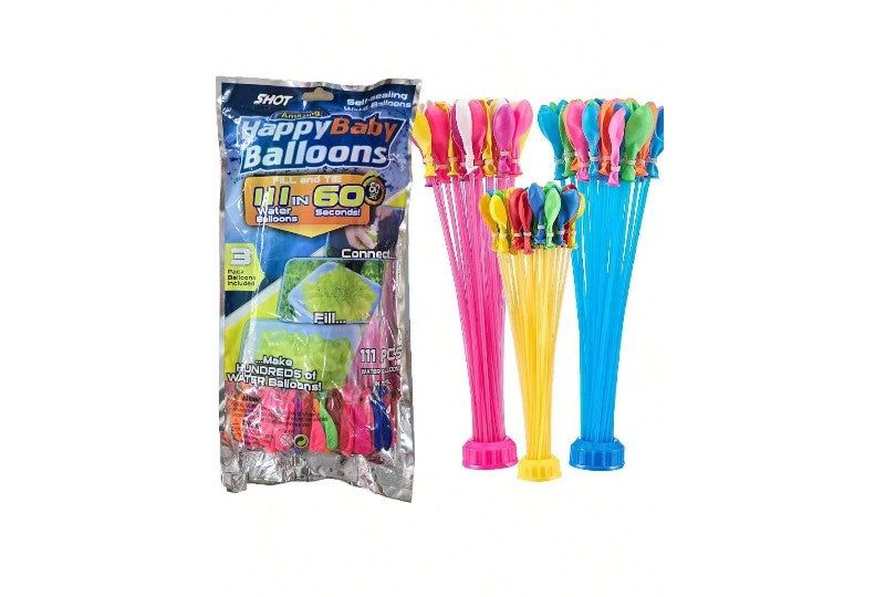 Water Balloons Quick-Filling, Self-Sealing 111 pcs