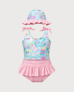 Kid’s Girls 3-Piece Swimsuit Set, Swimwear, Swimming Clothes