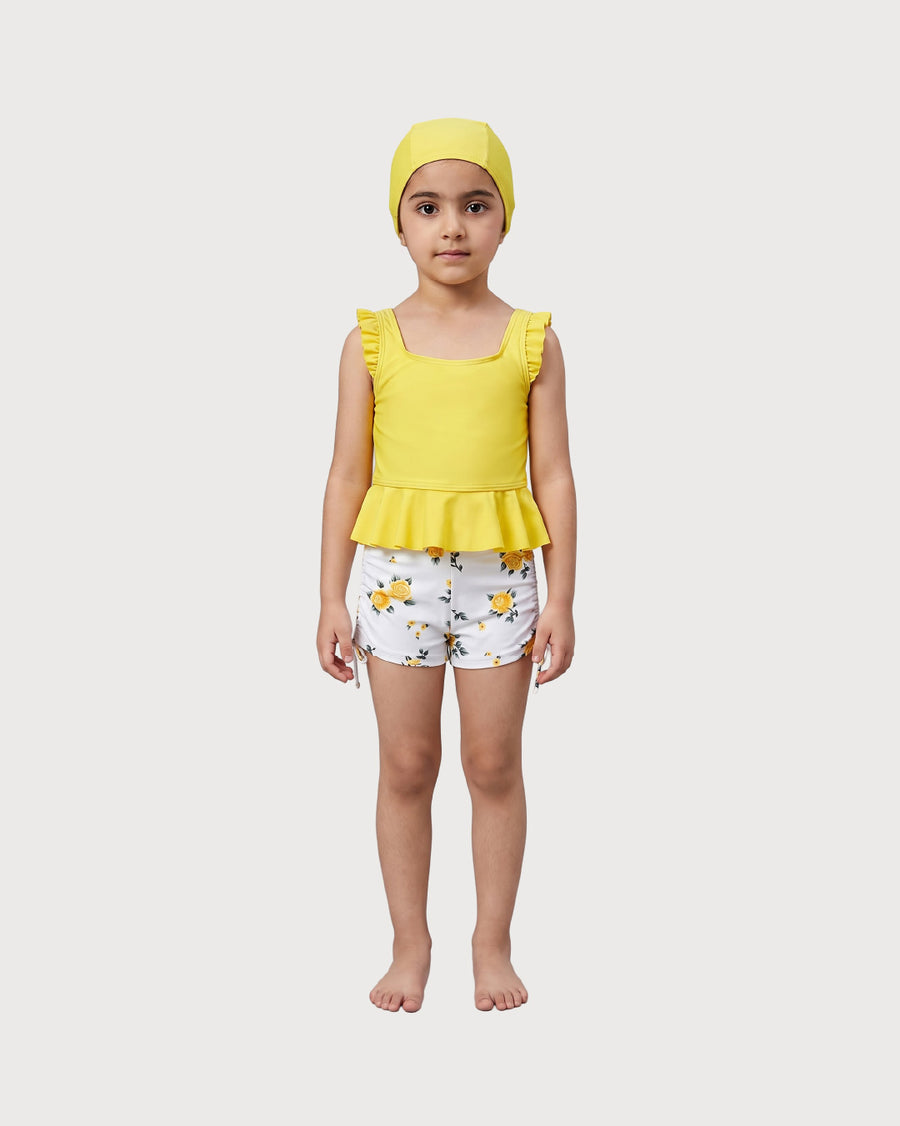 Kid’s Girls 3-Piece Swimsuit Set, Swimwear, Swimming Clothes