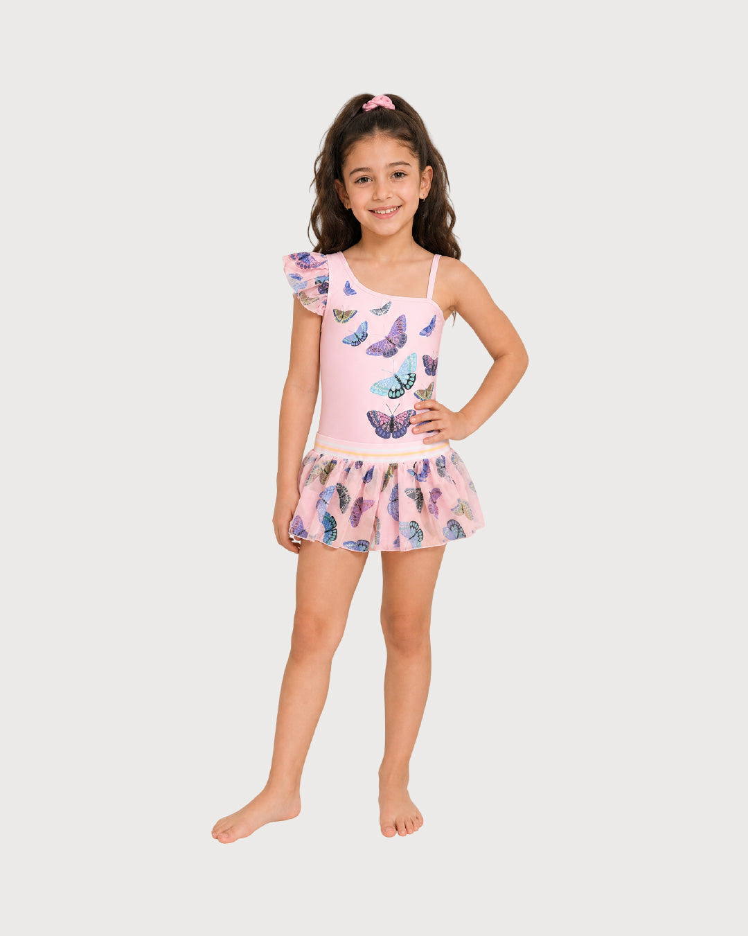 Kid’s Girls 2-Piece Butterfly Swimsuit Set, Swimwear, Swimming Clothes
