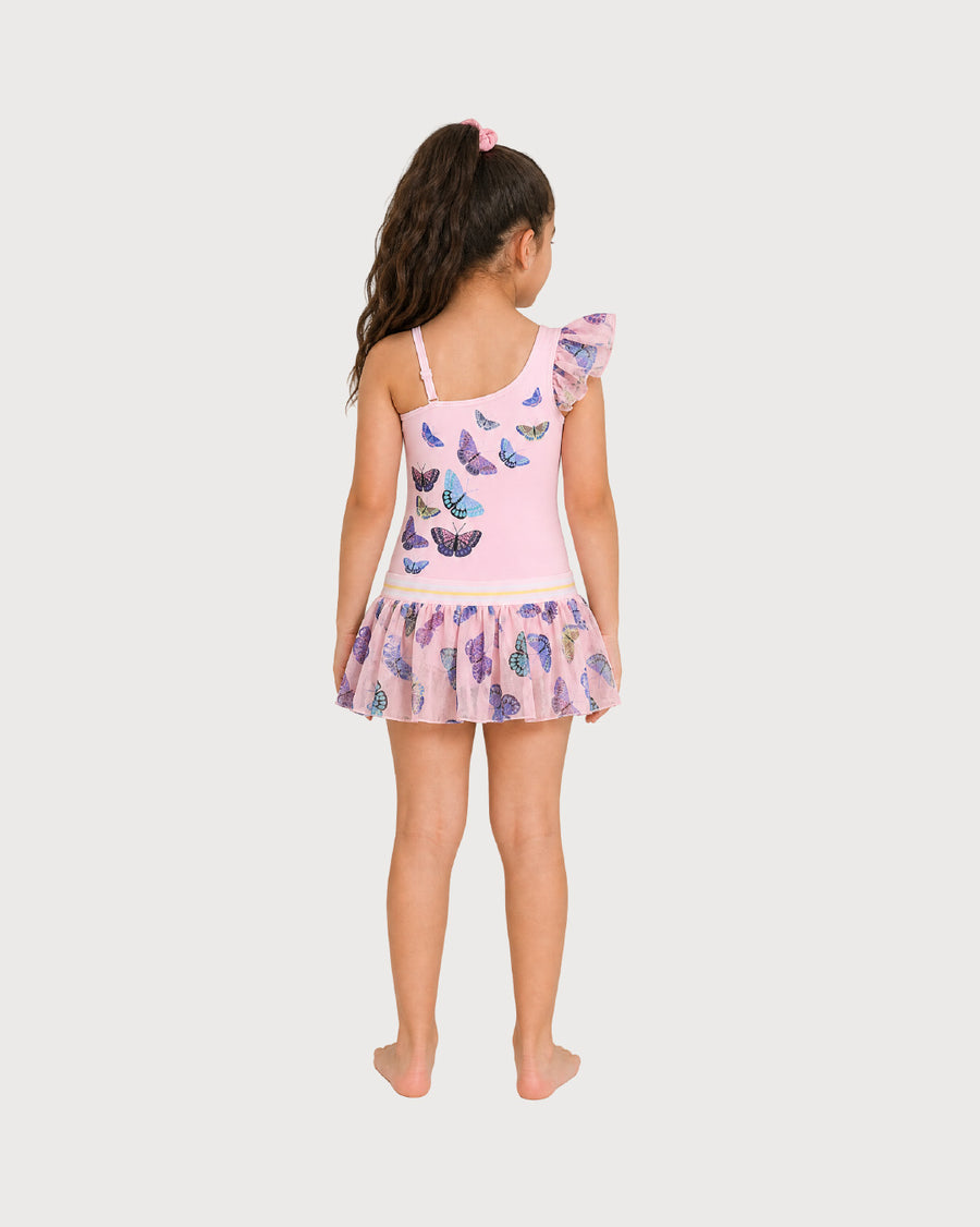 Kid’s Girls 2-Piece Butterfly Swimsuit Set, Swimwear, Swimming Clothes