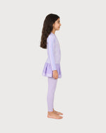 Kid’s Girls 2-Piece Long-Sleeve Skirted Swimsuit Set, Swimwear, Swimming Clothes