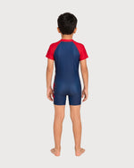 Kid’s Boys Short-Sleeve One-Piece Swimsuit, Swimwear, Swimming Clothes
