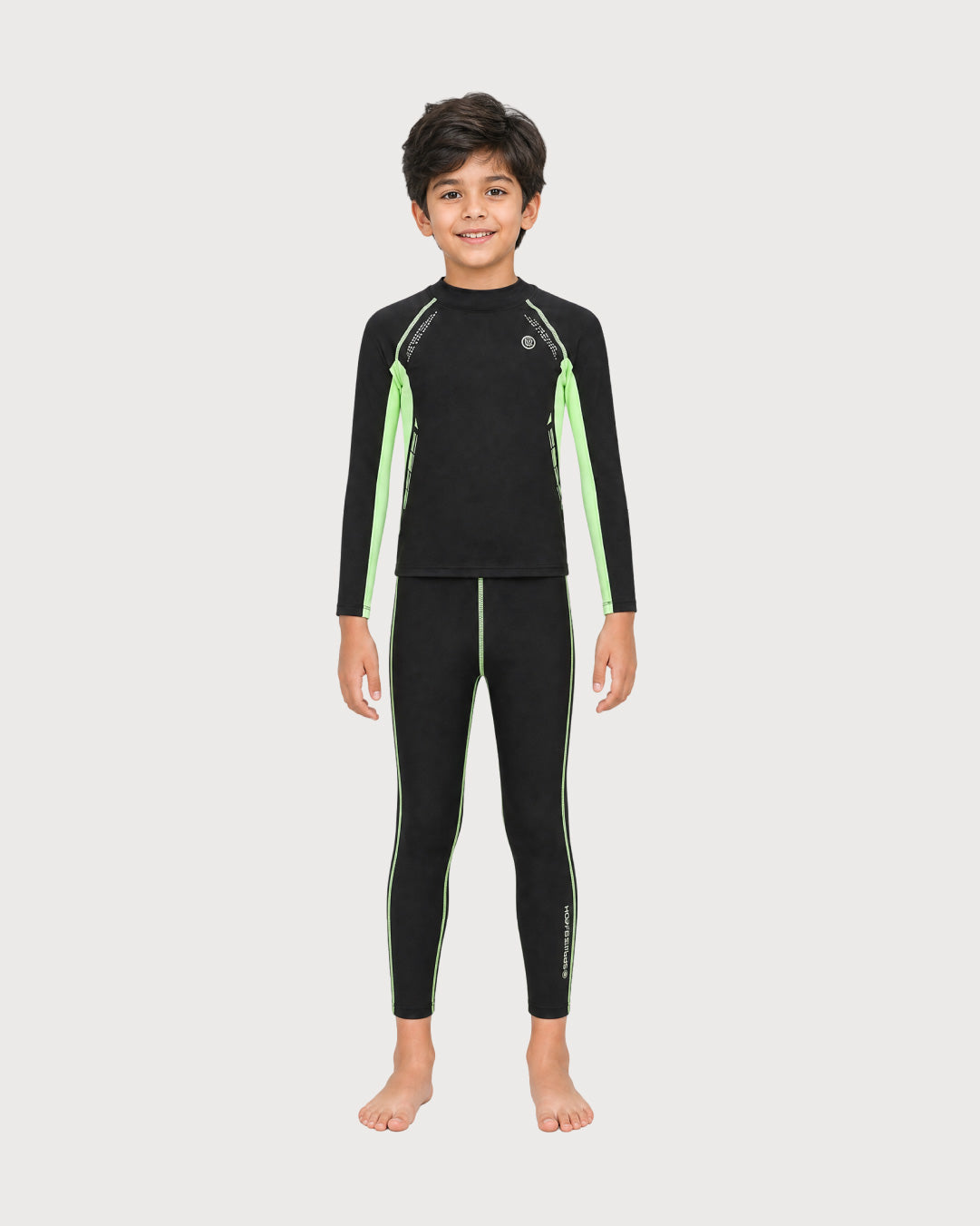 Kid’s Boys 2-Piece Long-Sleeve Swimsuit Set, Swimwear, Swimming Clothes