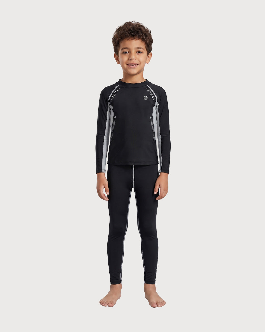 Kid’s Boys 2-Piece Long-Sleeve Swimsuit Set, Swimwear, Swimming Clothes