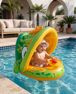 Baby Inflatable Car Swim Float with Canopy