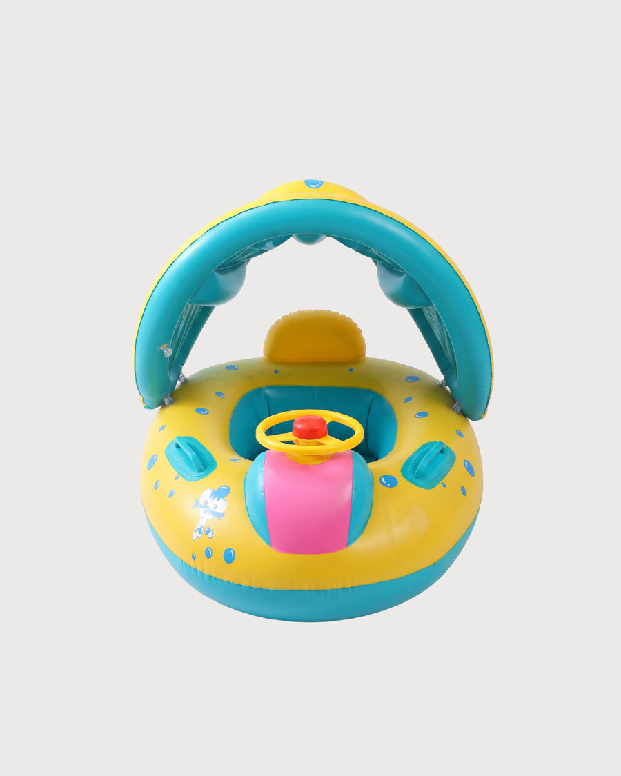 Baby Inflatable Car Swim Float with Canopy