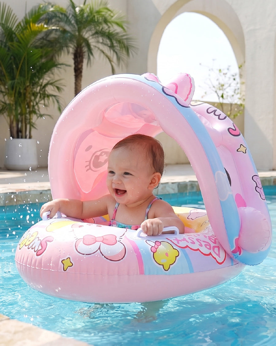 Baby Inflatable Swim Float with Canopy