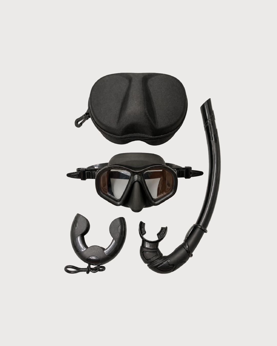 Swimming Goggles Set with Diving Mask, Snorkel and EVA Storage Case
