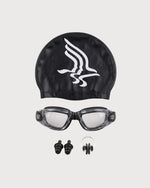 Swimming Goggles Set with Cap, Nose Clip and Ear Plugs