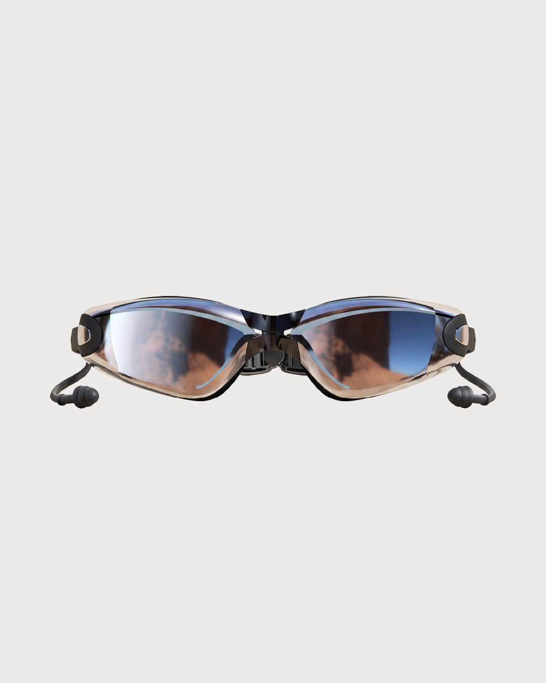 Swimming Goggles Set with Nose Clip and Ear Plugs