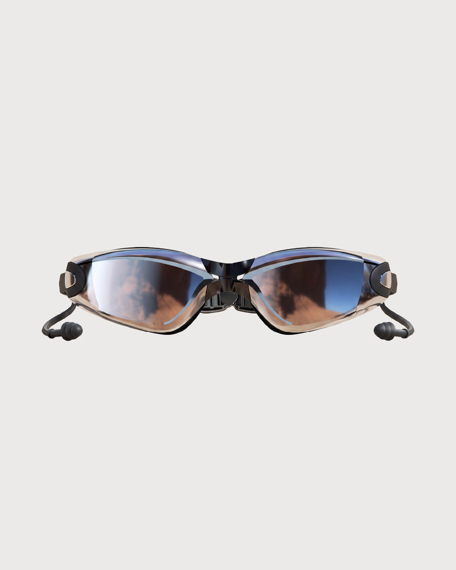 Swimming Goggles Set with Nose Clip and Ear Plugs