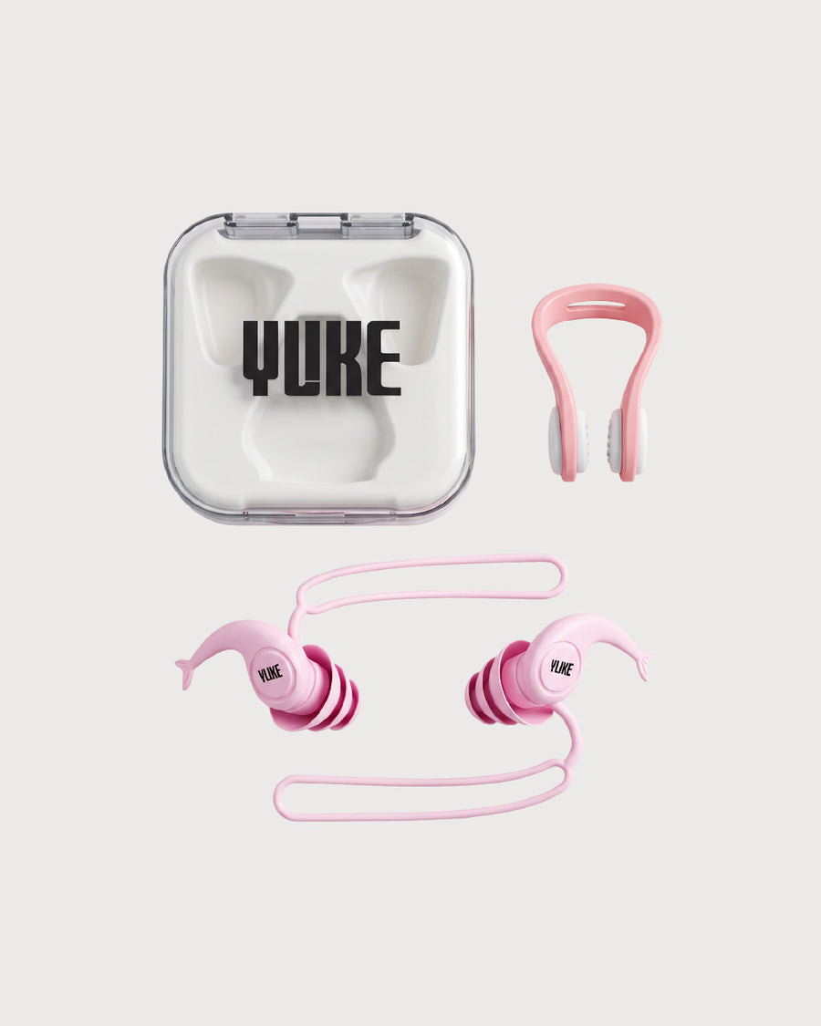 Swimming Earplugs and Nose Clip Set with Storage Case