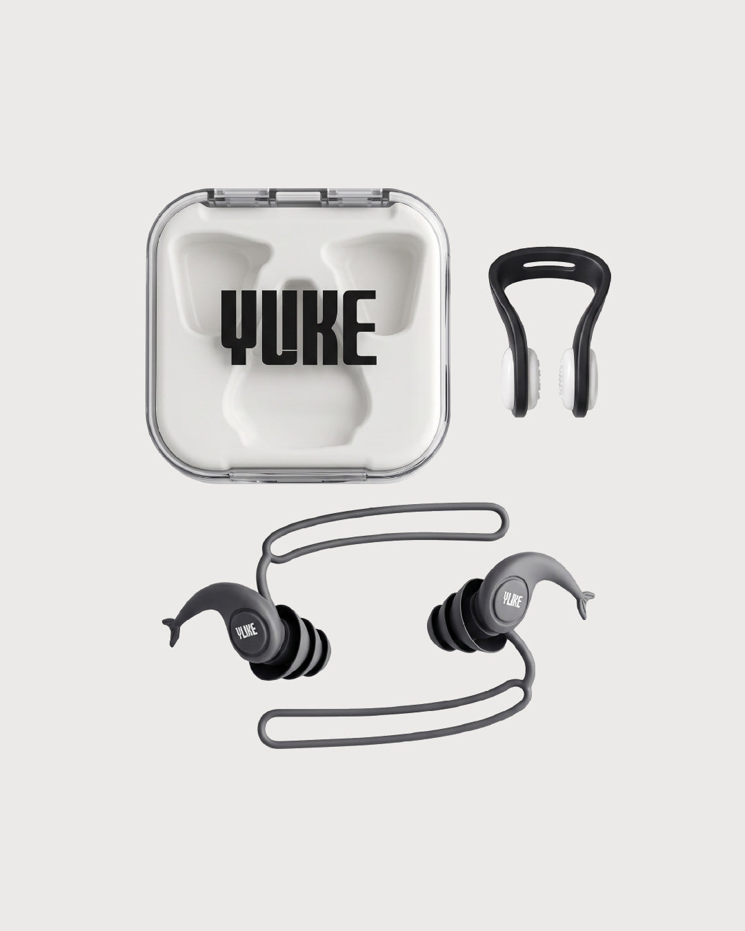 Swimming Earplugs and Nose Clip Set with Storage Case
