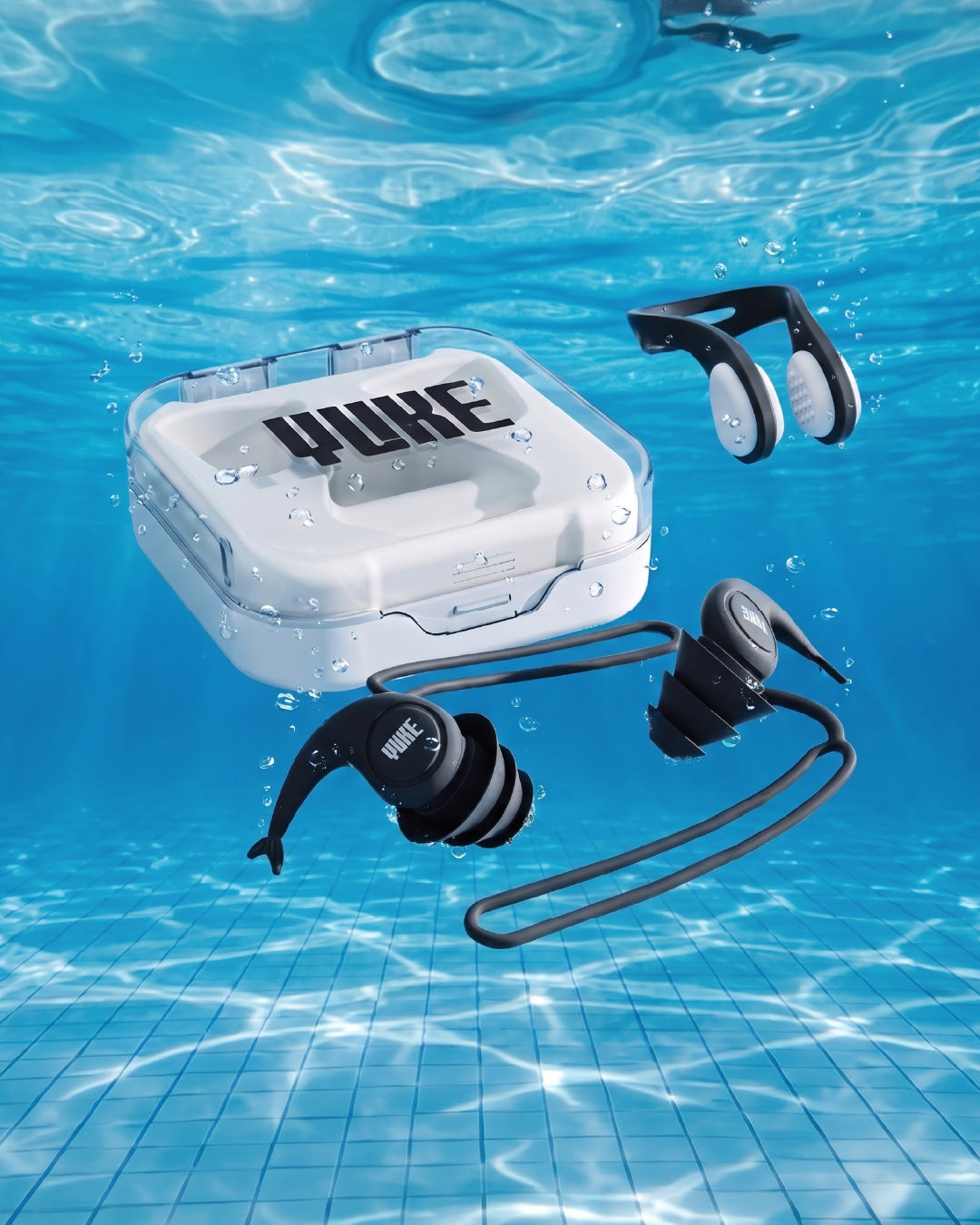 Swimming Earplugs and Nose Clip Set with Storage Case