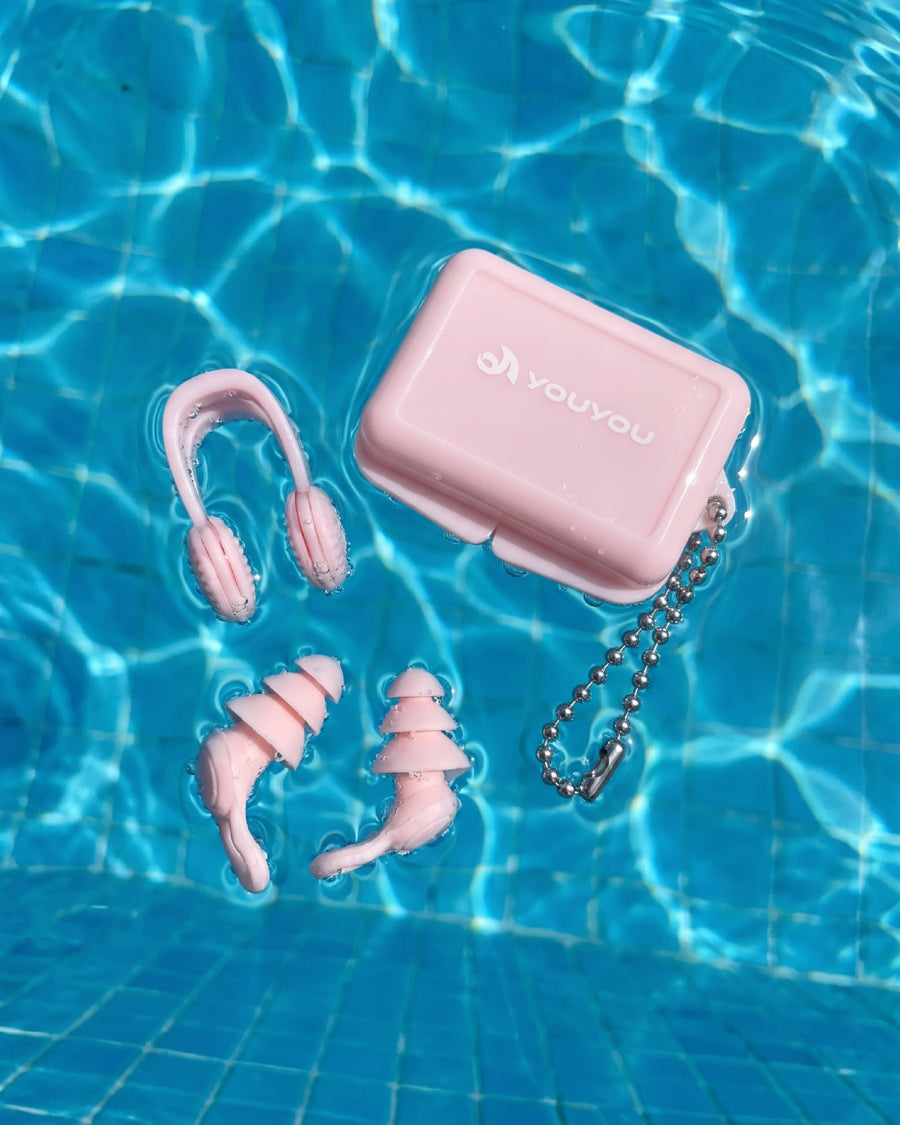 Swimming Nose Clip and Ear Plugs Set with Storage Case