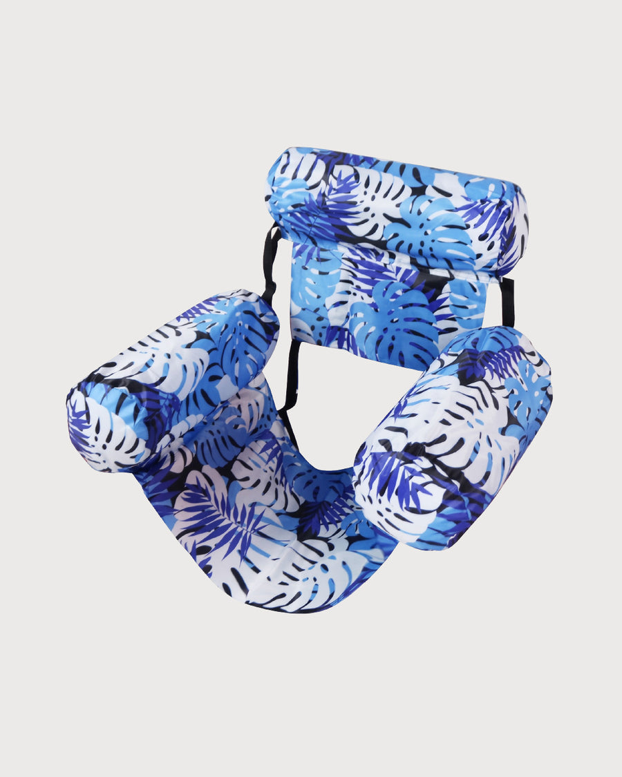 Inflatable Pool Float with Foldable Backrest