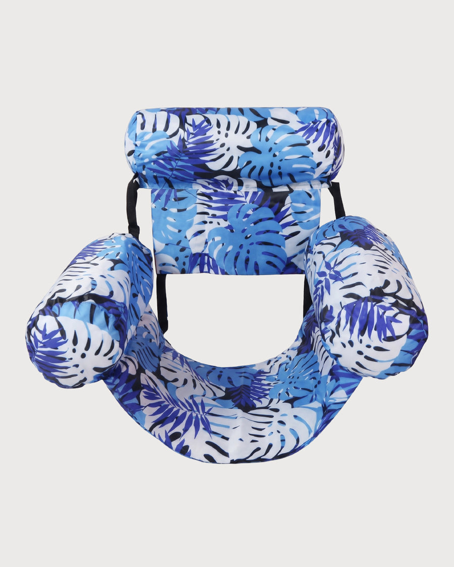 Inflatable Pool Float with Foldable Backrest