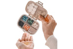 Portable 8-Compartment Medicine Organizer