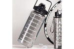 Sports Water Bottle With Straw 2L Black