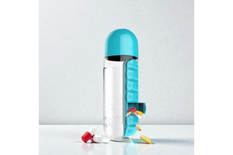 Pill Organizer Water Bottle