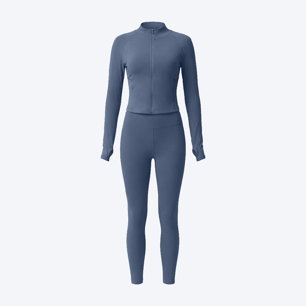 Zip-Up Sports Jacket & Leggings Set