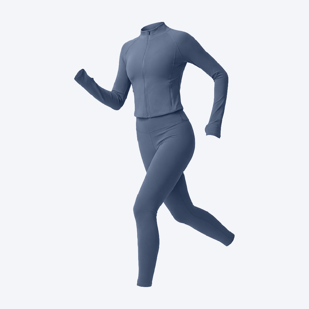 Zip-Up Sports Jacket & Leggings Set
