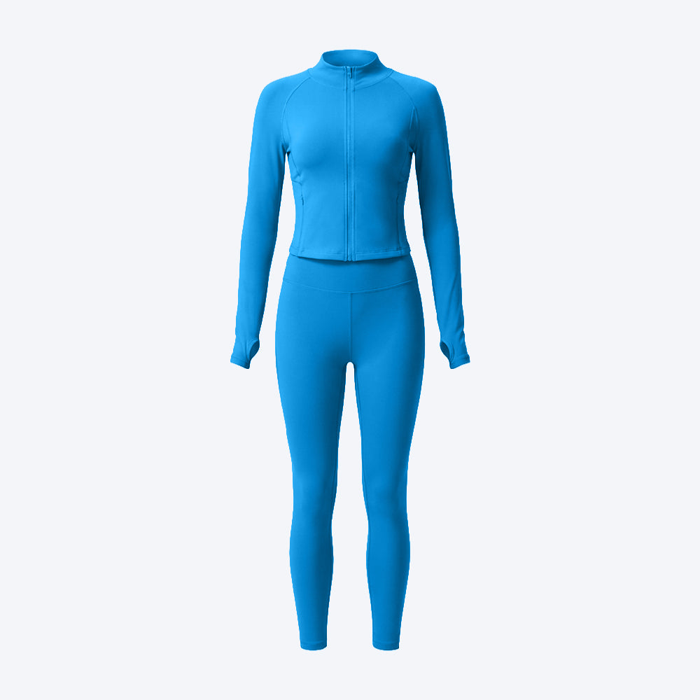 Zip-Up Sports Jacket & Leggings Set